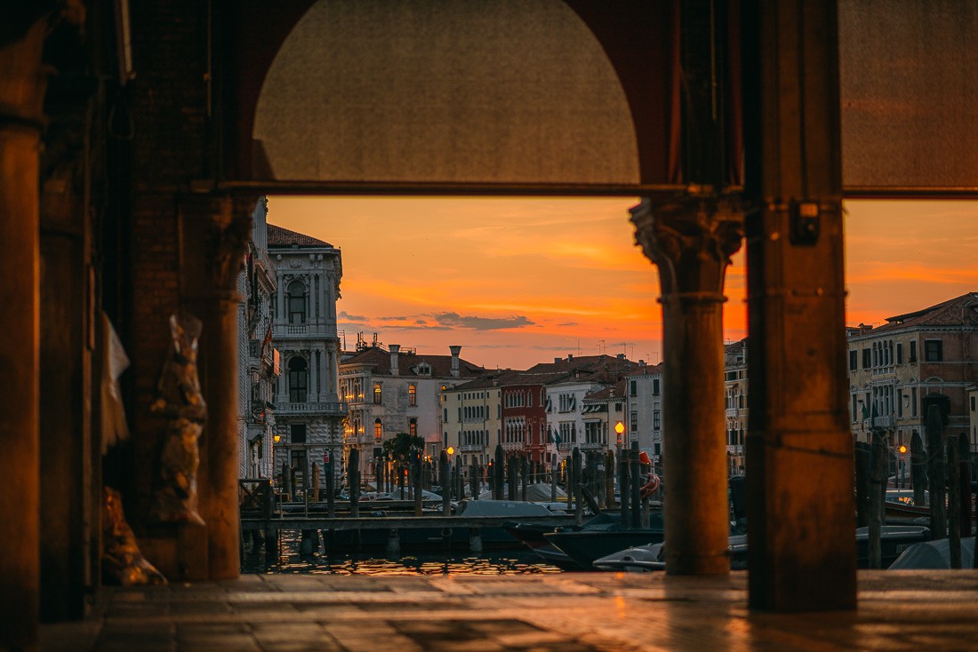 На этот раз мы встретили закат в Венеции...