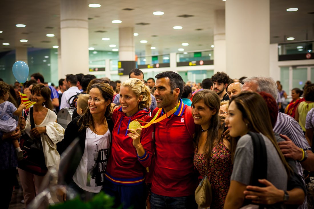 Встреча Паралимпийской сборной Испании в аэропорту Эль-Прат
