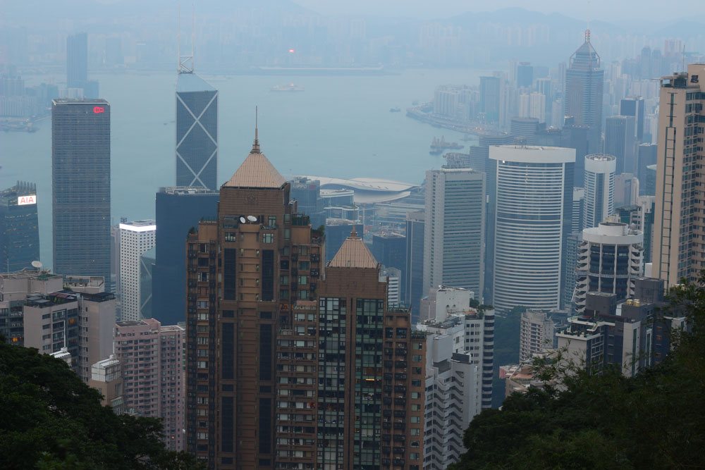 Пик Виктория - вид на Гонконг