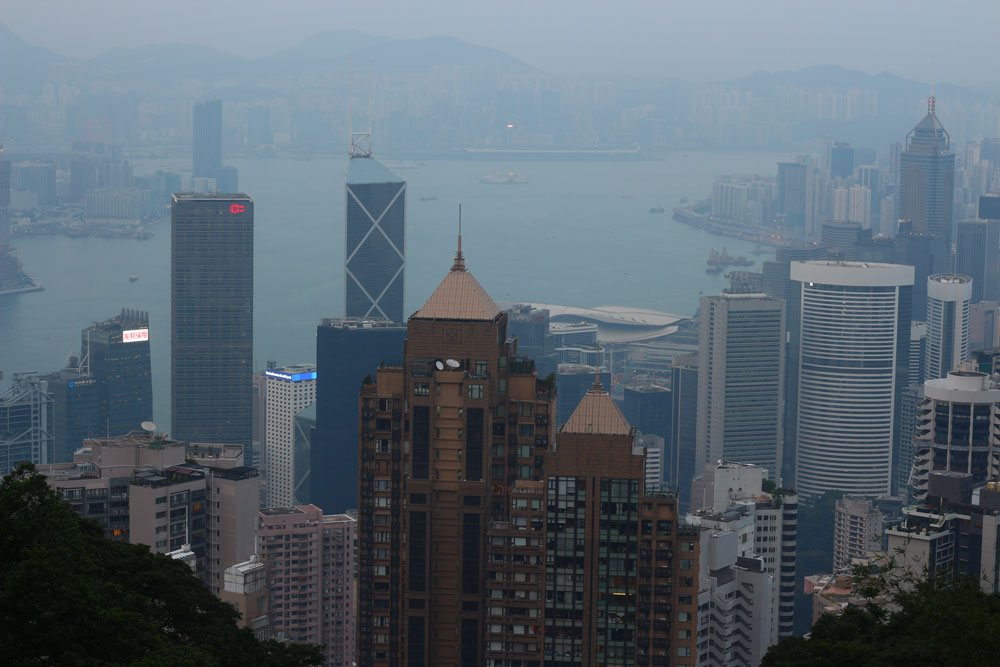 Пик Виктория в Гонконге - вид сверху